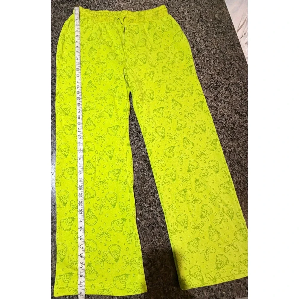 The Grinch Dr Seuss Neon Green Pajama Pants Womens Lounge Sleepwear‎ Small